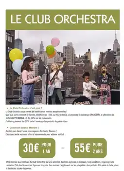 Orchestra Le club orchestra offre