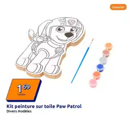 Action Kit peinture sur toile Paw Patrol offre