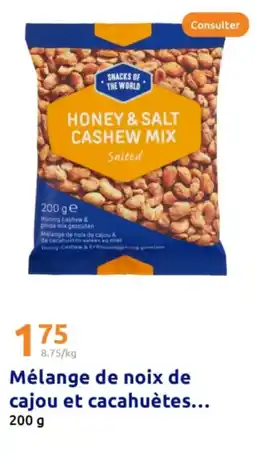 Action Mélange de noix de cajou et cacahuètes offre