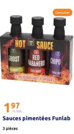 Action Sauces pimentées Funlab offre