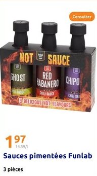 Action Sauces pimentées Funlab offre