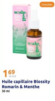 Action Huile capillaire Blossity Romarin & Menthe offre