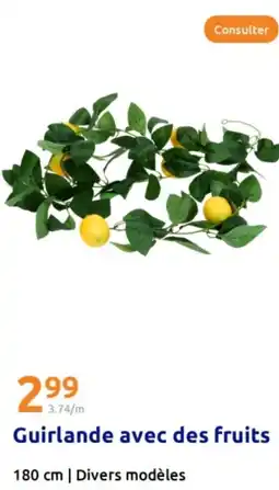 Action Guirlande avec des fruits offre