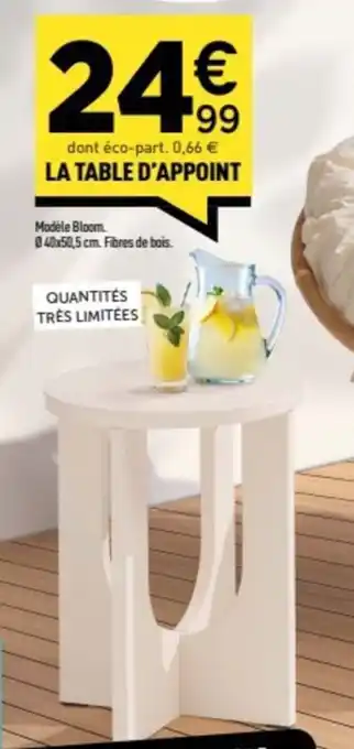 Centrakor La table d'appoint offre