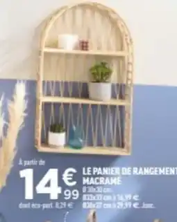 Centrakor Le panier de rangement macramé offre