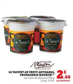 Bi1 Le yaourt au fruit artisanal fromagerie mauron offre