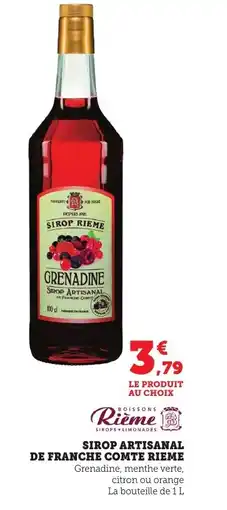 Bi1 Sirop artisanal de franche comte rieme offre