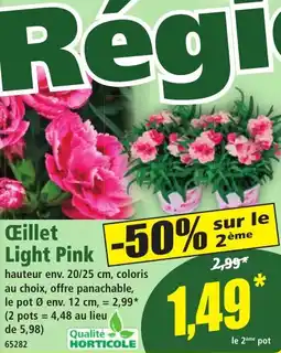 Norma Œillet Light Pink offre