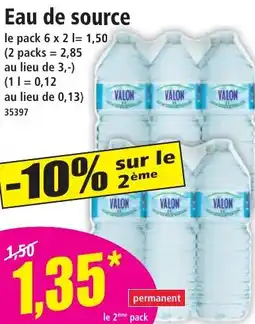 Norma Eau de source offre