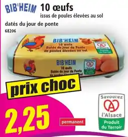 Norma BIB'HEIM 10 oeufs offre