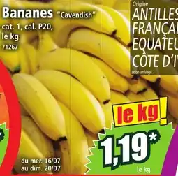 Norma Bananes "Cavendish" offre