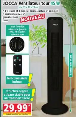 Norma JOCCA Ventilateur tour 45 W offre