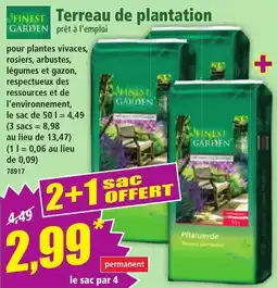 Norma FINEST GARDEN Terreau de plantation offre