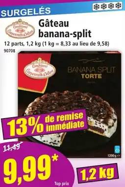 Norma Gâteau banana-split offre