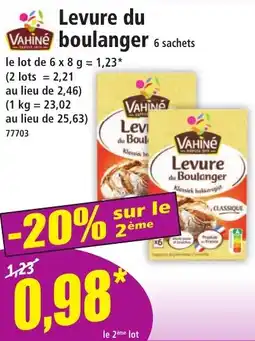 Norma VAHINE Levure du boulanger 6 sachets offre