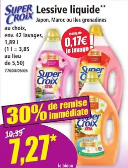 Norma SUPER CROIX Lessive liquide Japon, Maroc ou lles grenadines offre
