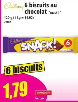 Norma CADBURY 6 biscuits au chocolat "snack!" offre
