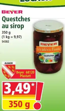 Norma BEYER Questches au sirop offre