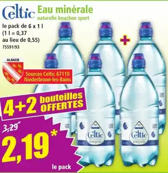 Norma CELTIC Eau minérale offre