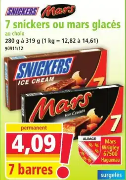 Norma SNICKERS MARS 7 snickers ou mars glacés offre