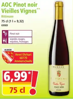 Norma AOC Pinot noir Vieilles Vignes" offre