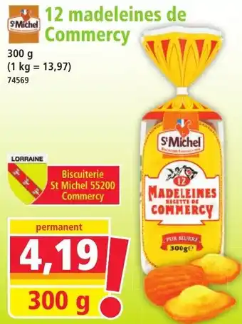 Norma ST MICHEL 12 madeleines de Commercy offre