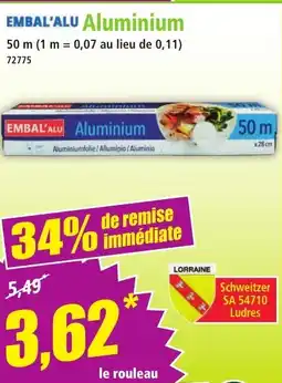 Norma EMBAL'ALU Aluminium offre