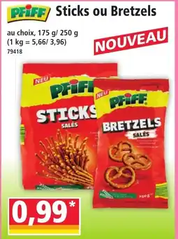 Norma PFIFF Sticks ou Bretzels offre