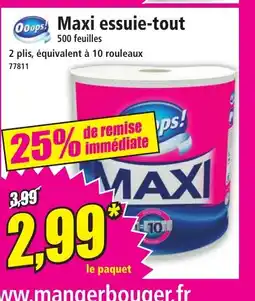 Norma OOOPS Maxi essuie-tout offre