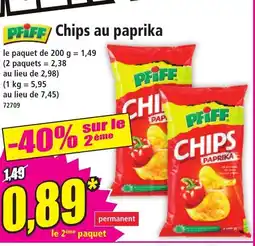 Norma PFIFF Chips au paprika offre