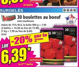 Norma IDEGEL 30 boulettes au boeuf offre