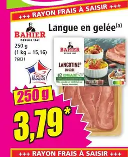 Norma BAHIER Langue en gelée offre