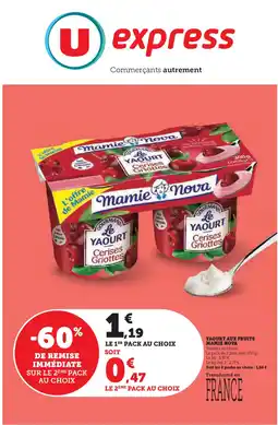 U Express MAMIE NOVA Yaourt aux fruits offre