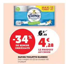 U Express KLEENEX Papier toilette offre