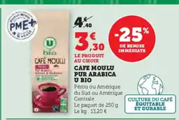 U Express Cafe moulu pur arabica u bio offre