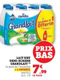 U Express GRANDLAIT Lait uht demi-ecreme offre