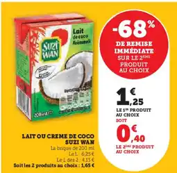 U Express SUZI WAN Lait ou creme de coco offre