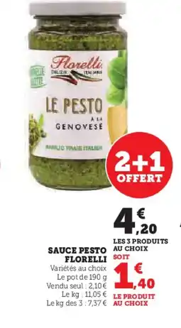 U Express FLORELLI Sauce pesto offre