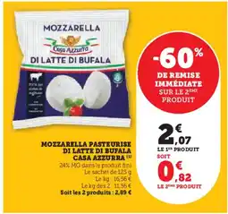 U Express CASA AZZURRA Mozzarella pasteurise di latte di bufala offre