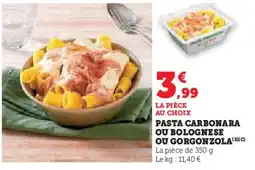 U Express Pasta carbonara ou bolognese ou gorgonzola offre