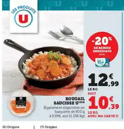 U Express Rougail saucisse u offre