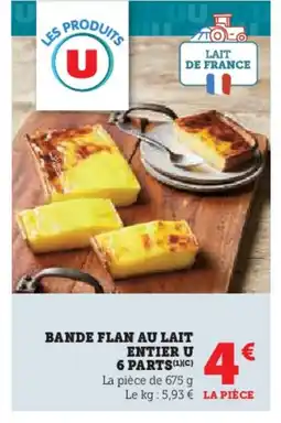 U Express Bande flan au lait entier u offre