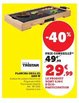 U Express TRISTAR Plancha grill xl offre