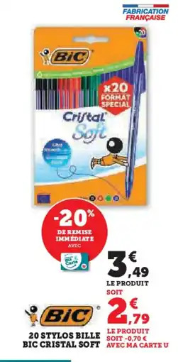 Hyper U BIC 20 stylos bille offre