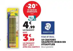 Hyper U STEADTLER 10 crayons graphite noris hb offre