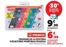 Hyper U STABILO Trousse de 14 feutres d'écriture pointmax offre