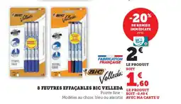 Hyper U 8 feutres effacables bic velleda offre