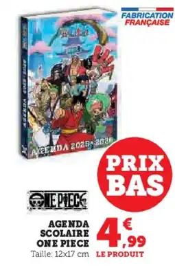 Hyper U Agenda scolaire one piece offre