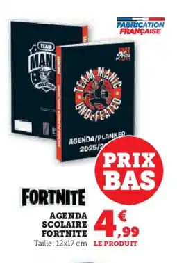 Hyper U Agenda scolaire fortnite offre