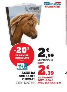 Hyper U Agenda scolaire offre